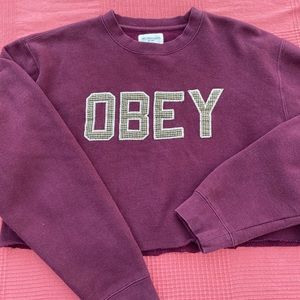 OBEY CROPPED CREWNECK